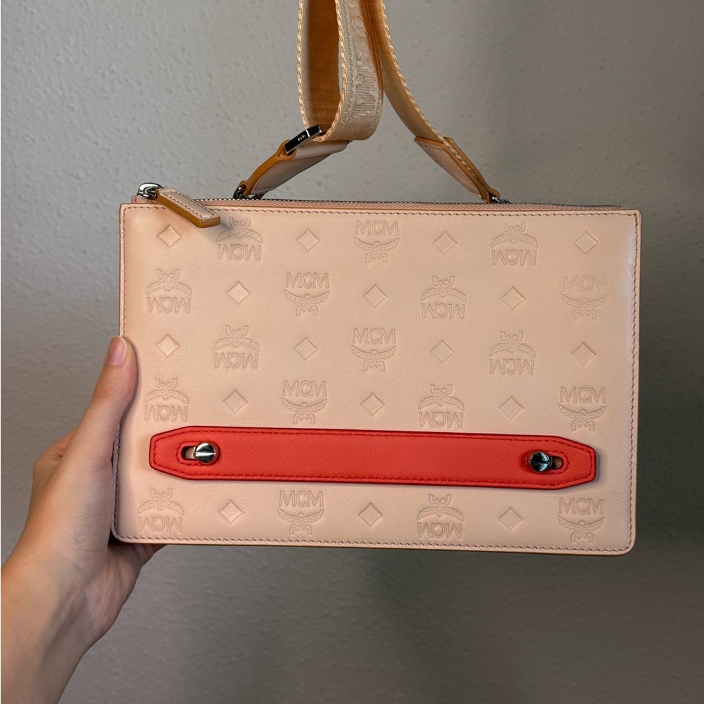 MCM Klara Crossbody Pouch In Monogram Leather
